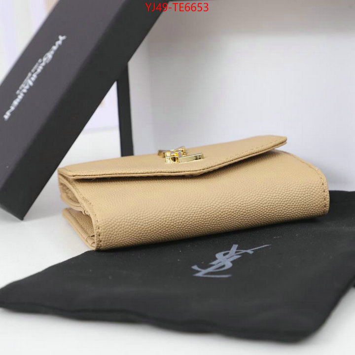 YSL Bag(4A)-Wallet-,high quality aaaaa replica ID: TE6653,$: 49USD