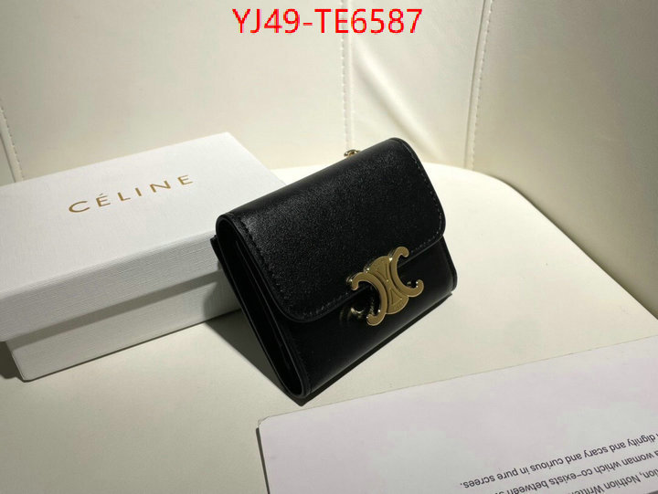 CELINE Bags(4A)-Wallet,aaaaa replica ID: TE6587,$: 49USD