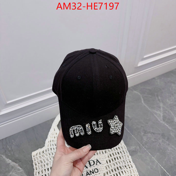 Cap (Hat)-Miu Miu,designer replica ID: HE7197,$: 32USD