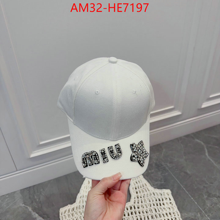 Cap (Hat)-Miu Miu,designer replica ID: HE7197,$: 32USD