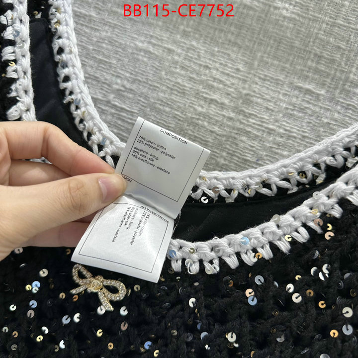 Clothing-Chanel,flawless ID: CE7752,$: 115USD