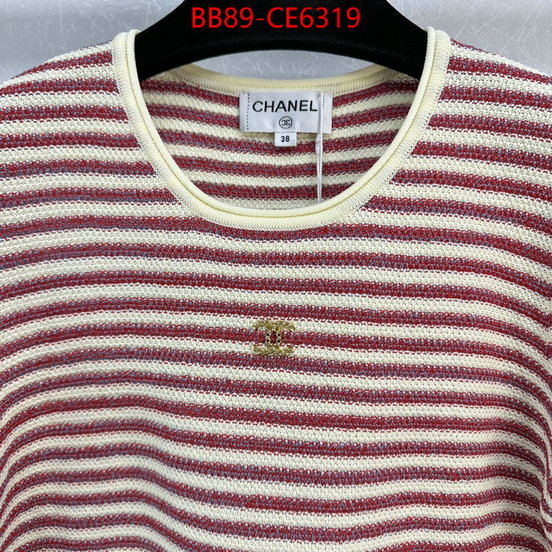 Clothing-Chanel,every designer ID: CE6319,$: 89USD