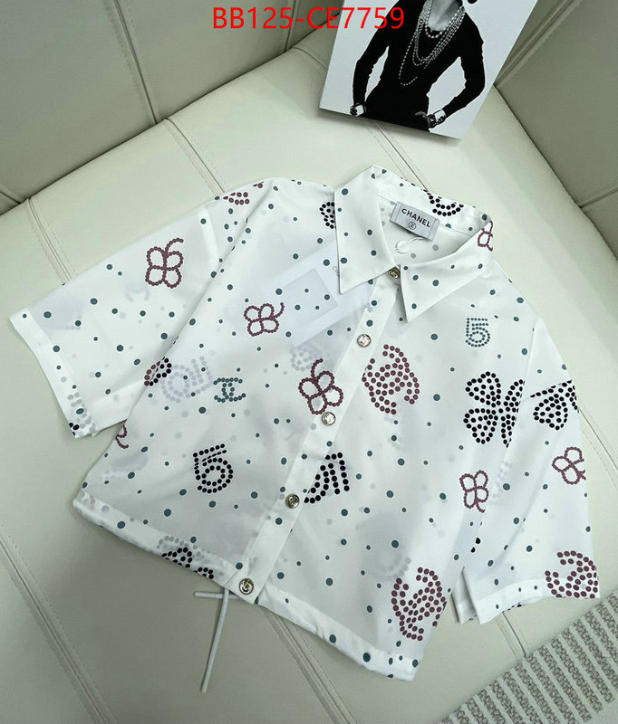 Clothing-Chanel,aaaaa replica ID: CE7759,$: 125USD