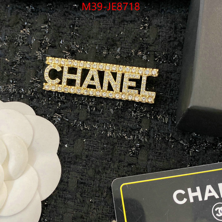 Jewelry-Chanel,top quality fake ID: JE8718,$: 39USD