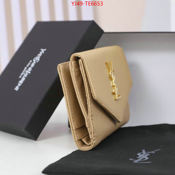 YSL Bag(4A)-Wallet-,high quality aaaaa replica ID: TE6653,$: 49USD