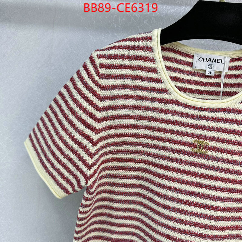 Clothing-Chanel,every designer ID: CE6319,$: 89USD