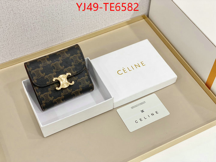 CELINE Bags(4A)-Wallet,wholesale replica ID: TE6582,$: 49USD