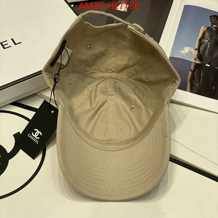 Cap (Hat)-Chanel,the highest quality fake ID: HE7180,$: 29USD