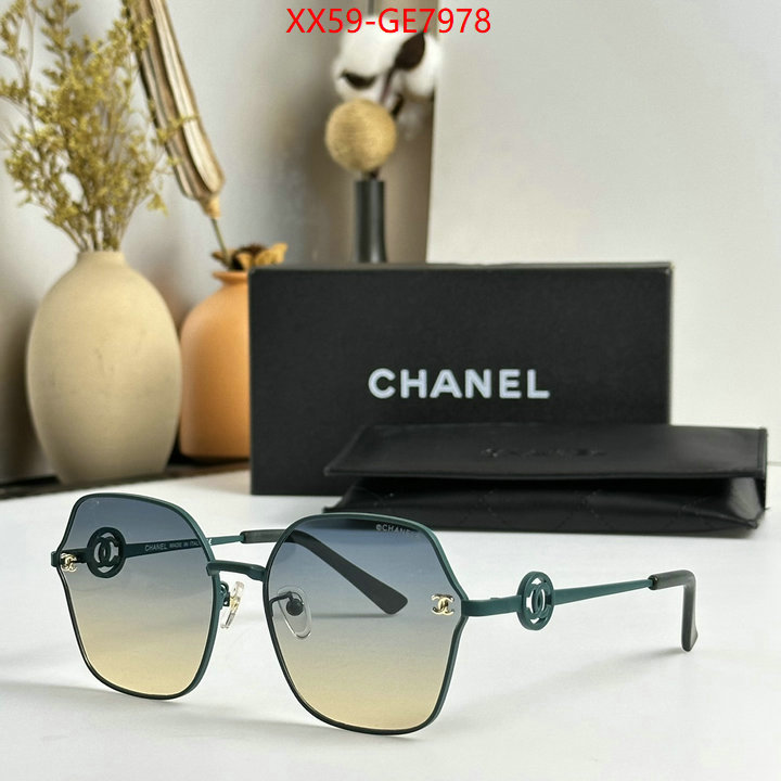 Glasses-Chanel,where to buy fakes ID: GE7978,$: 59USD