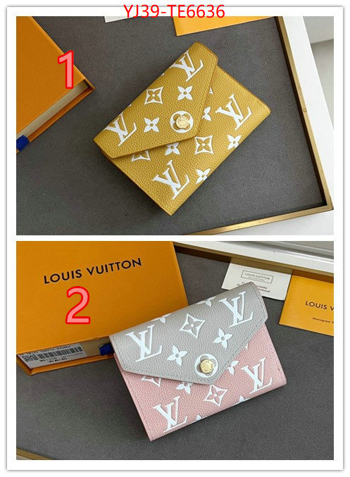 LV Bags(4A)-Wallet,wholesale imitation designer replicas ID: TE6636,$: 39USD