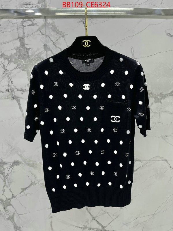 Clothing-Chanel,where could you find a great quality designer ID: CE6324,$: 109USD