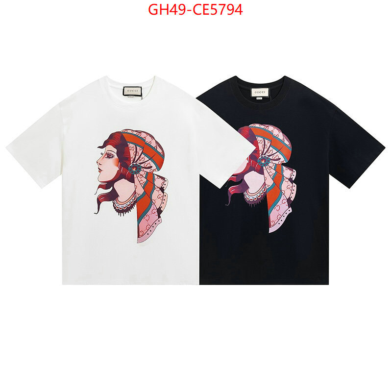 Clothing-Gucci,what is top quality replica ID: CE5794,$: 49USD