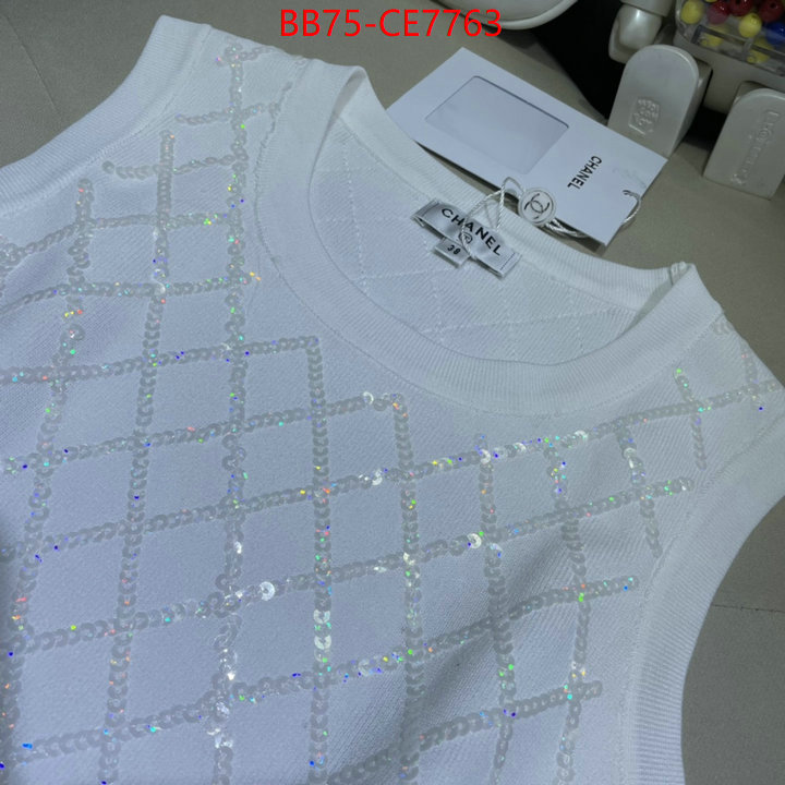 Clothing-Chanel,replicas buy special ID: CE7763,$: 75USD