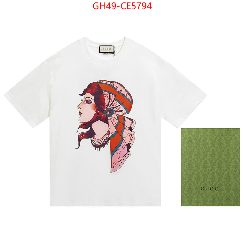 Clothing-Gucci,what is top quality replica ID: CE5794,$: 49USD