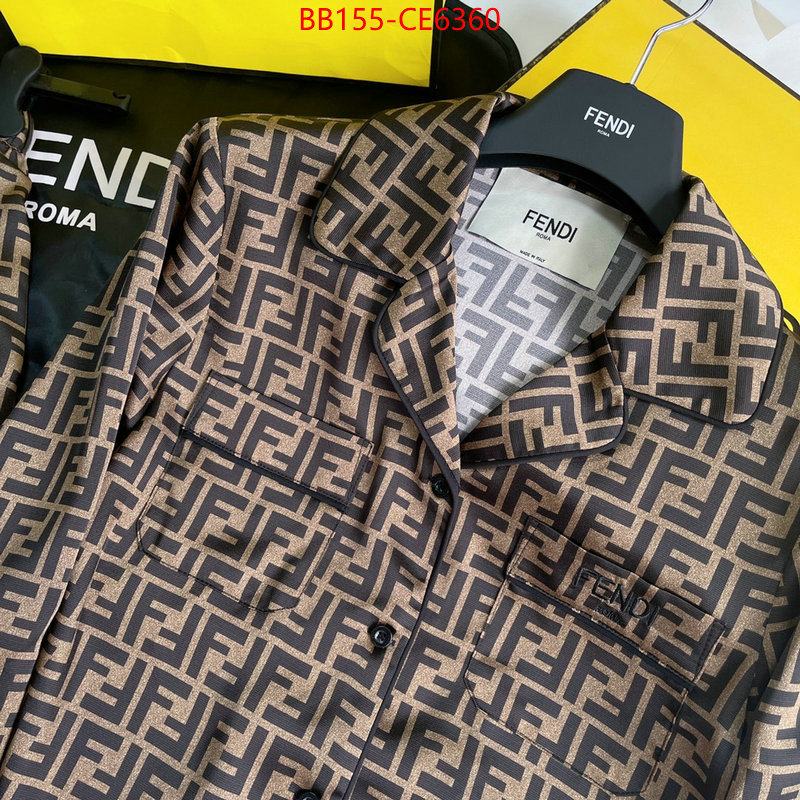 Clothing-Fendi,knockoff highest quality ID: CE6360,$: 155USD