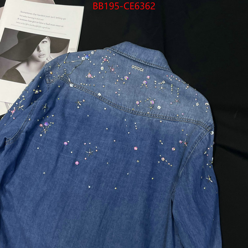 Clothing-Gucci,replica us ID: CE6362,$: 195USD