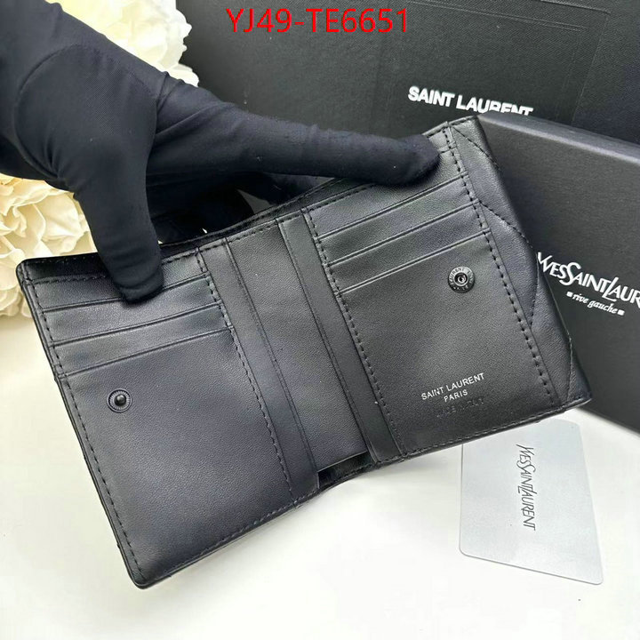 YSL Bag(4A)-Wallet-,top designer replica ID: TE6651,$: 49USD