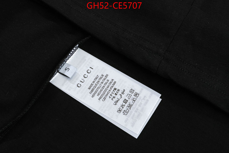 Clothing-Gucci,high quality 1:1 replica ID: CE5707,$: 52USD