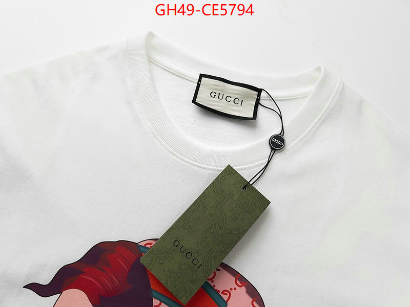 Clothing-Gucci,what is top quality replica ID: CE5794,$: 49USD