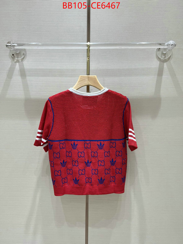 Clothing-Gucci,replica 2023 perfect luxury ID: CE6467,$: 105USD