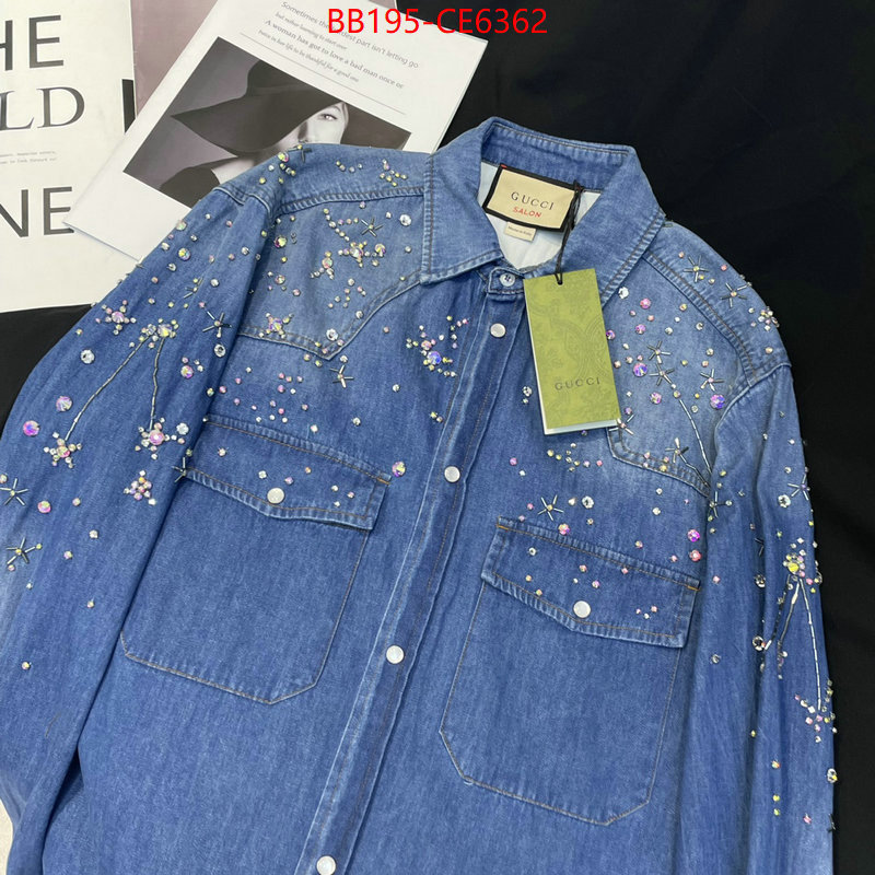 Clothing-Gucci,replica us ID: CE6362,$: 195USD