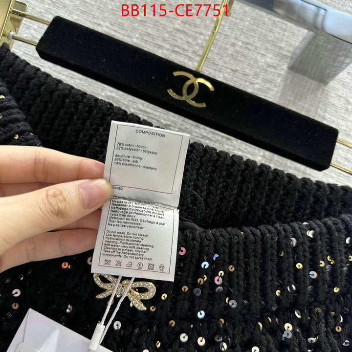 Clothing-Chanel,buy 2023 replica ID: CE7751,$: 115USD