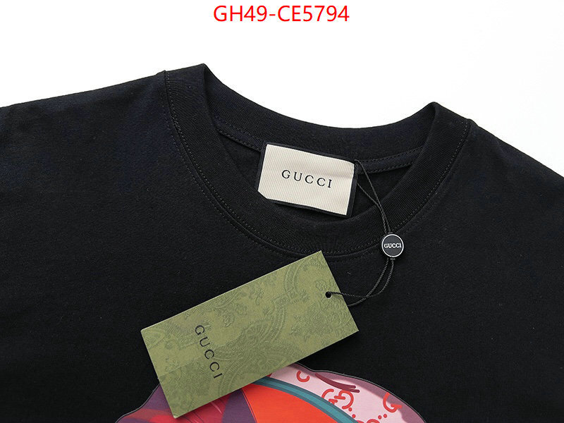 Clothing-Gucci,what is top quality replica ID: CE5794,$: 49USD