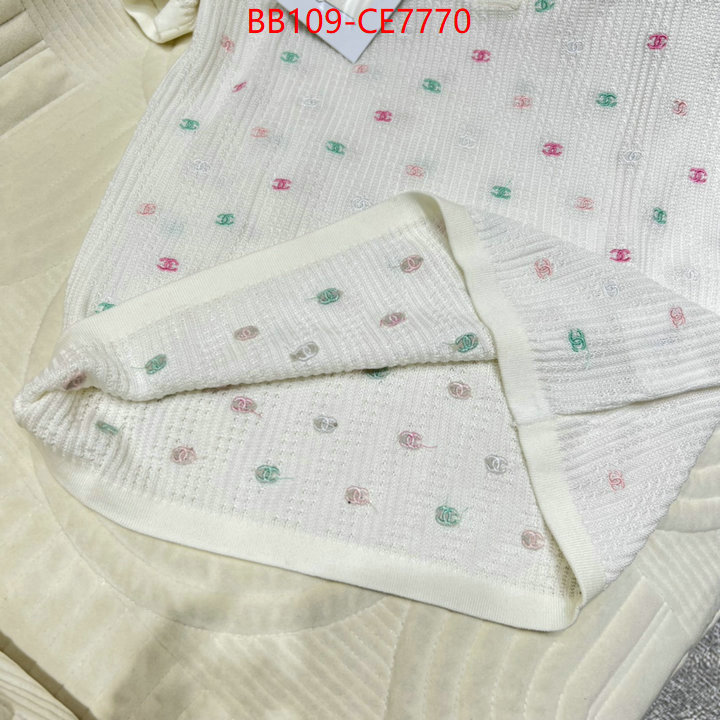 Clothing-Chanel,aaaaa customize ID: CE7770,$: 109USD