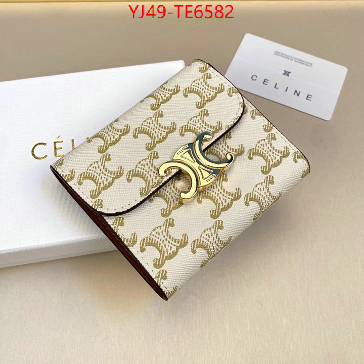 CELINE Bags(4A)-Wallet,wholesale replica ID: TE6582,$: 49USD