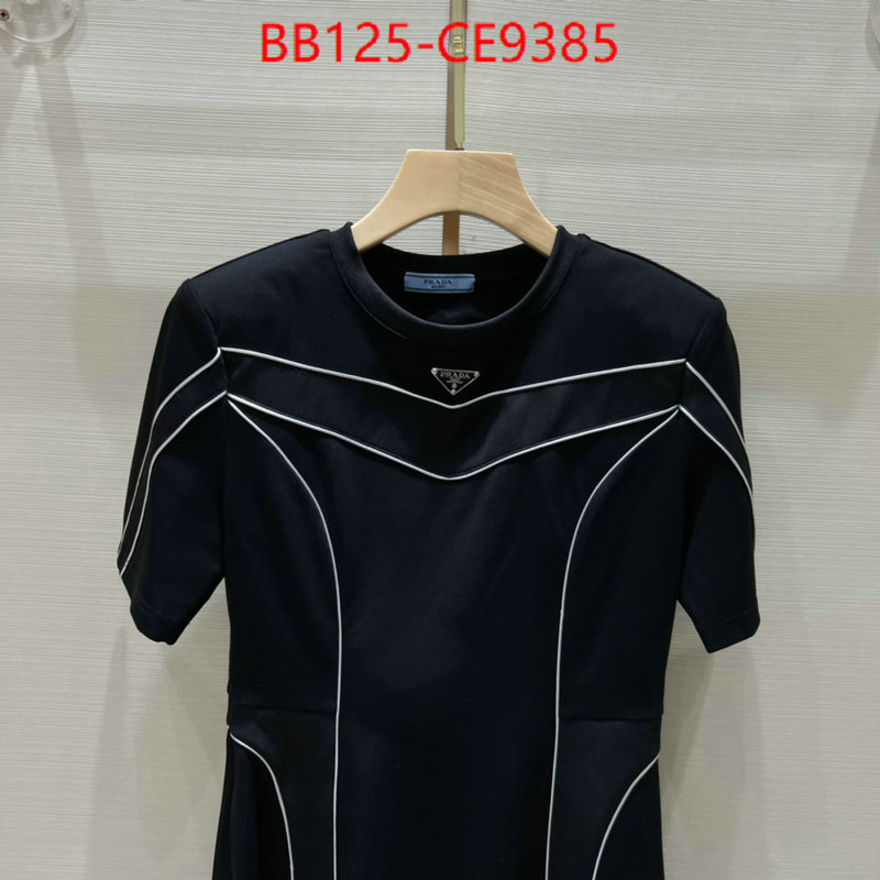 Clothing-Prada,designer fake ID: CE9385,$: 125USD