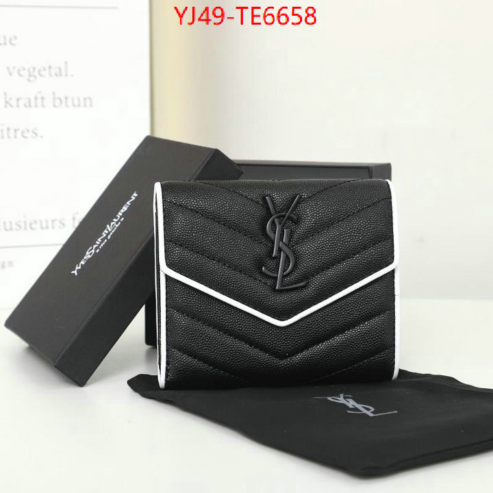 YSL Bag(4A)-Wallet-,outlet 1:1 replica ID: TE6658,$: 49USD