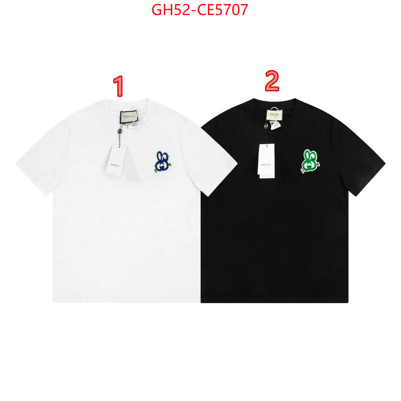 Clothing-Gucci,high quality 1:1 replica ID: CE5707,$: 52USD