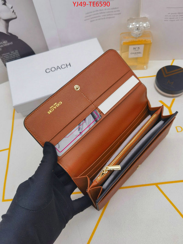 Coach Bags(4A)-Wallet,fake aaaaa ID: TE6590,$: 49USD