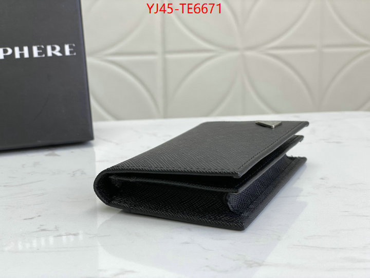 Prada Bags(4A)-Wallet,the quality replica ID: TE6671,$: 45USD