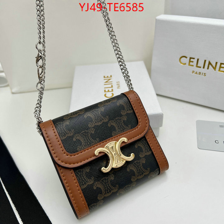 CELINE Bags(4A)-Wallet,practical and versatile replica designer ID: TE6585,$: 49USD