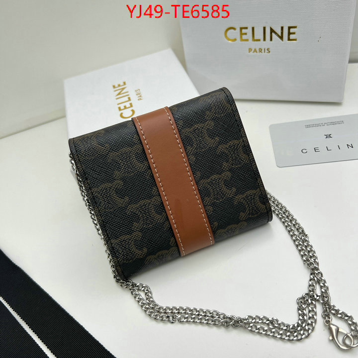 CELINE Bags(4A)-Wallet,practical and versatile replica designer ID: TE6585,$: 49USD