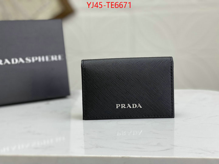 Prada Bags(4A)-Wallet,the quality replica ID: TE6671,$: 45USD