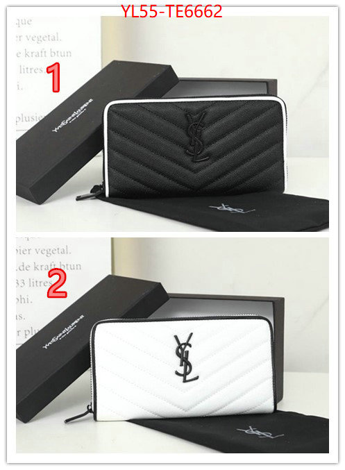 YSL Bag(4A)-Wallet-,mirror copy luxury ID: TE6662,$: 55USD