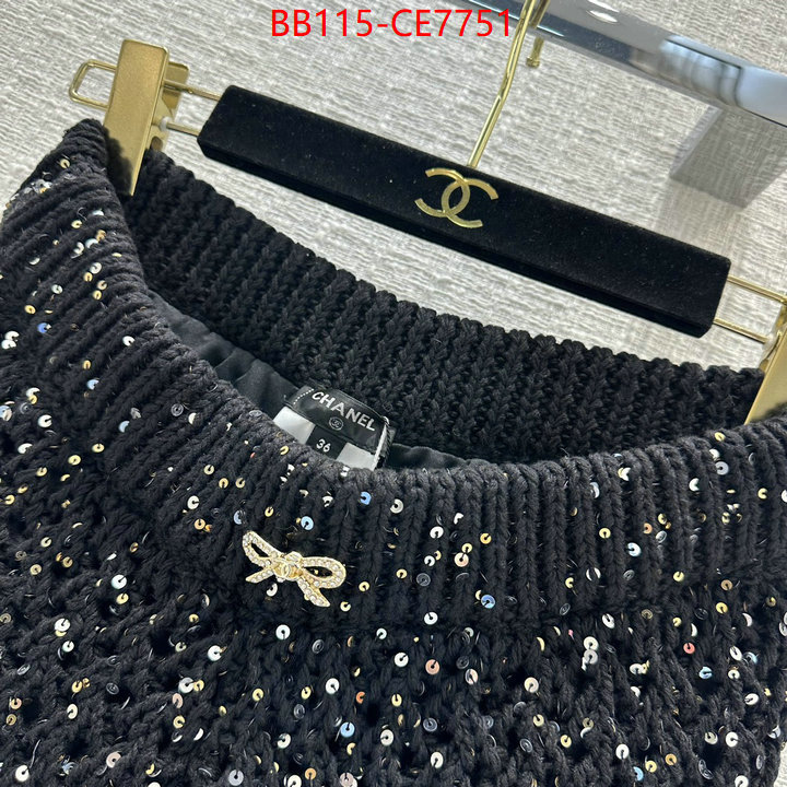 Clothing-Chanel,buy 2023 replica ID: CE7751,$: 115USD