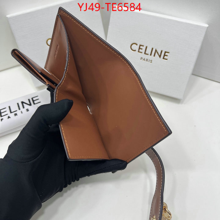 CELINE Bags(4A)-Wallet,buy best quality replica ID: TE6584,$: 49USD