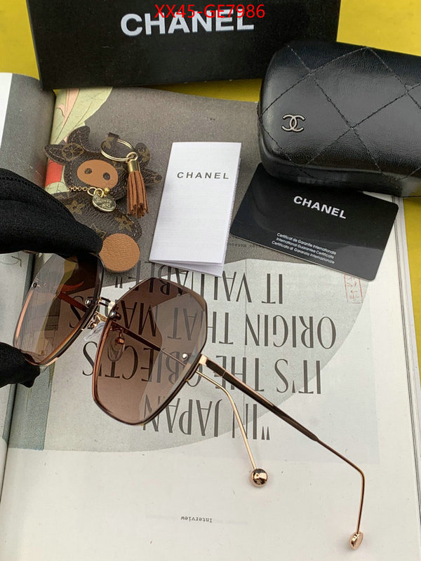 Glasses-Chanel,designer 1:1 replica ID: GE7986,$: 45USD