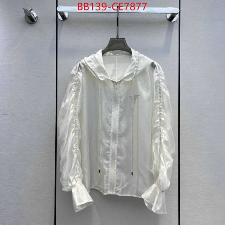 Clothing-Prada,the highest quality fake ID: CE7877,$: 139USD