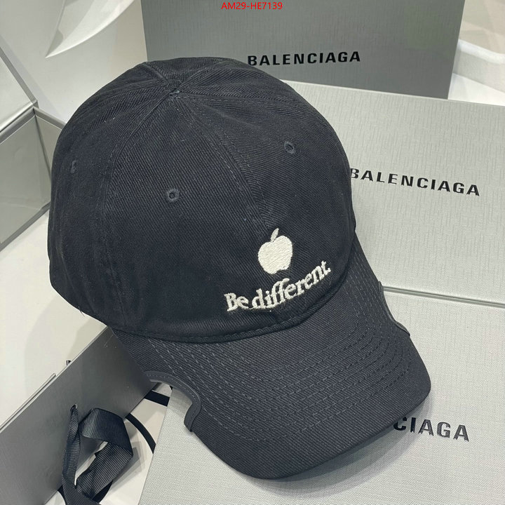 Cap (Hat)-Balenciaga,where quality designer replica ID: HE7139,$: 29USD