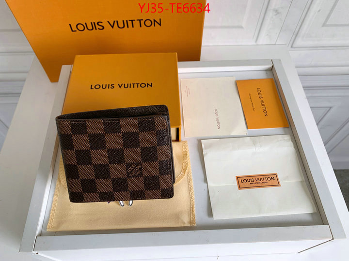 LV Bags(4A)-Wallet,cheap replica designer ID: TE6634,$: 35USD