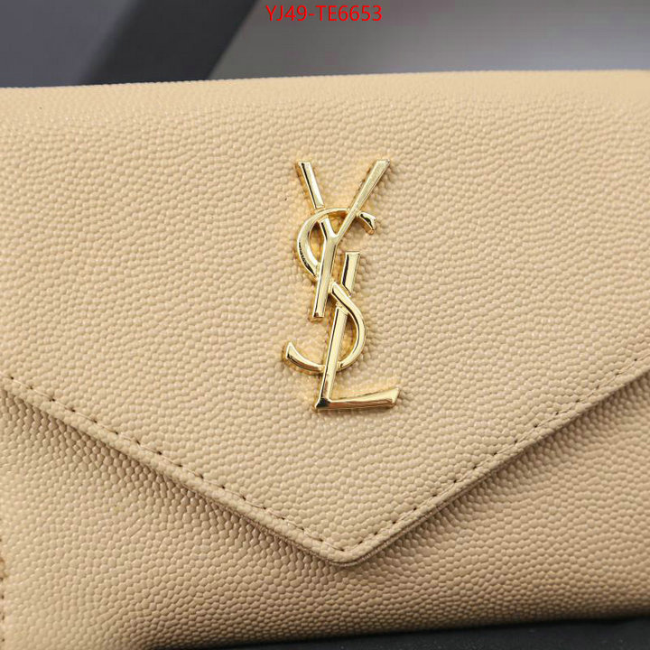 YSL Bag(4A)-Wallet-,high quality aaaaa replica ID: TE6653,$: 49USD