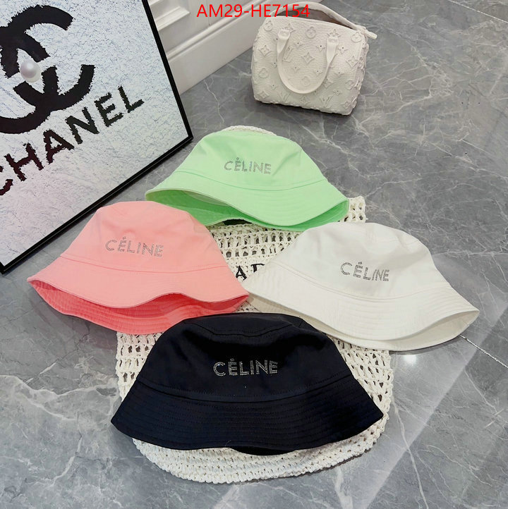 Cap (Hat)-Celine,how to find designer replica ID: HE7154,$: 29USD