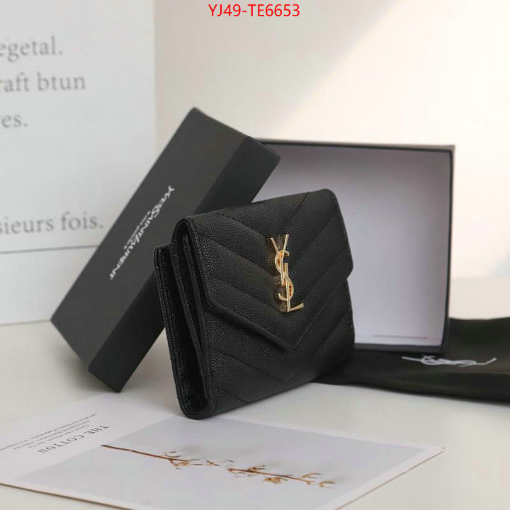 YSL Bag(4A)-Wallet-,high quality aaaaa replica ID: TE6653,$: 49USD