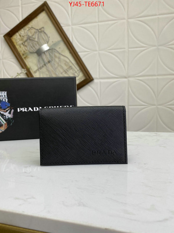 Prada Bags(4A)-Wallet,the quality replica ID: TE6671,$: 45USD