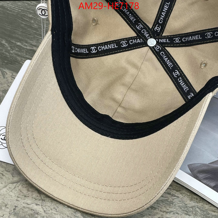 Cap (Hat)-Chanel,aaaaa replica designer ID: HE7178,$: 29USD