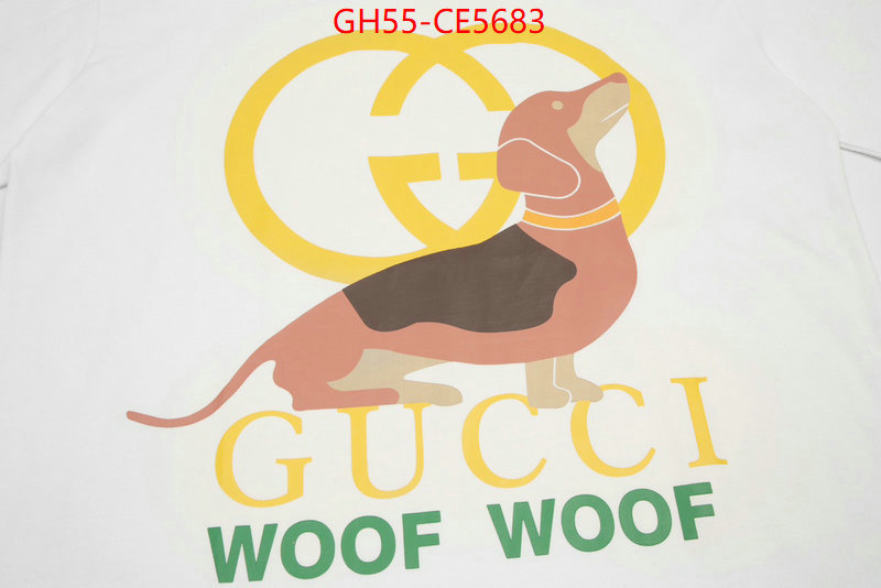 Clothing-Gucci,where could you find a great quality designer ID: CE5683,$: 55USD